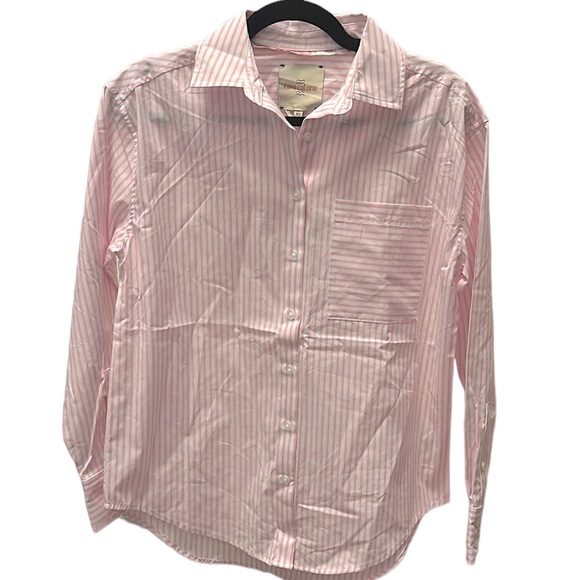 Coco Cabana Bethany Pink Strip Top NEW - Picture 1 of 9